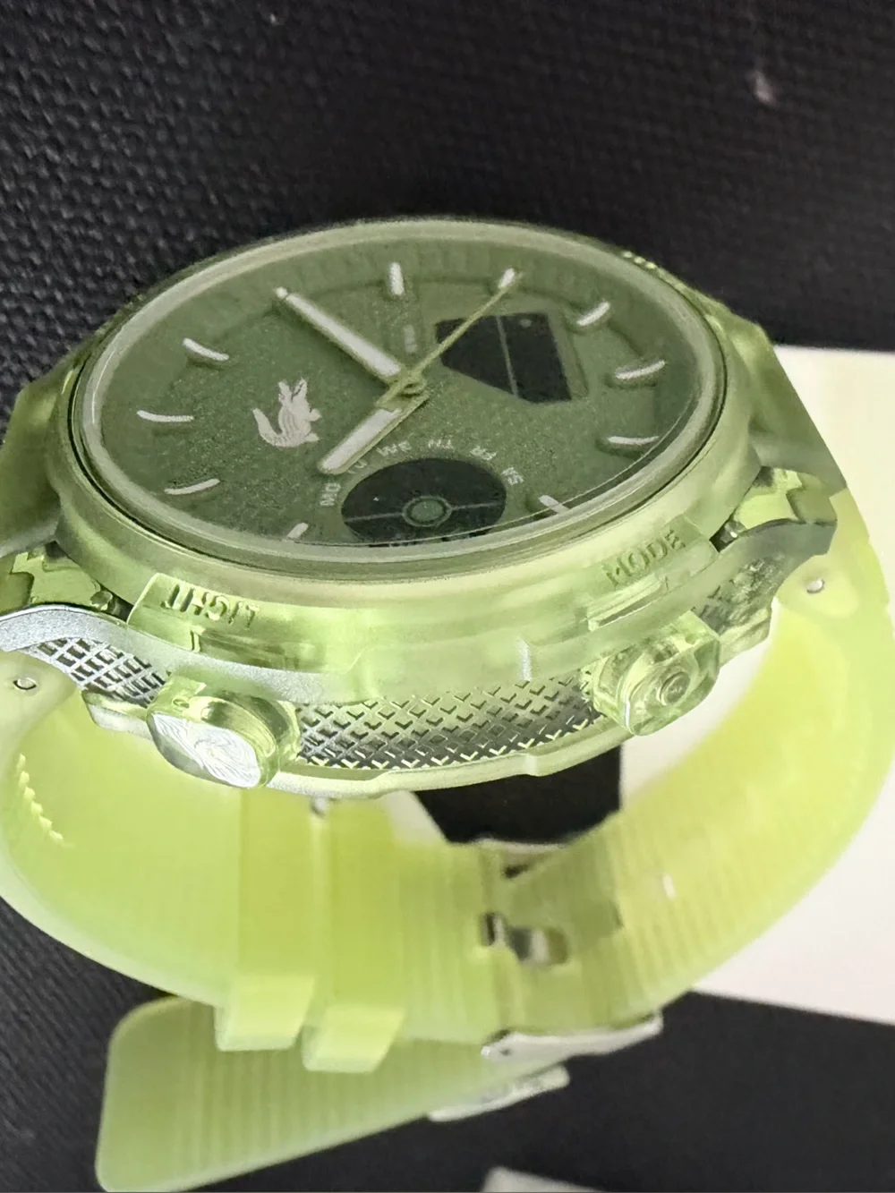 Brand new with tags Lacoste LC33 Unisex Analog & Digital Watch in Lime color